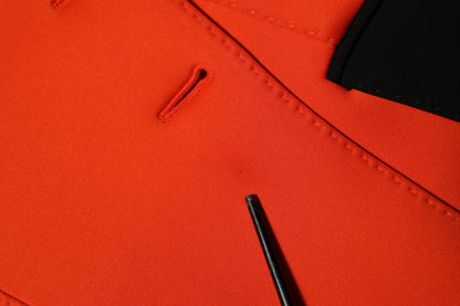 Dolce & Gabbana Red Buttoned Down Women Trench Coat Jacket