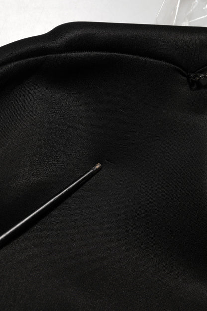 Dolce & Gabbana Black Necklace Crystal DG Logo Sweatshirt Sweater