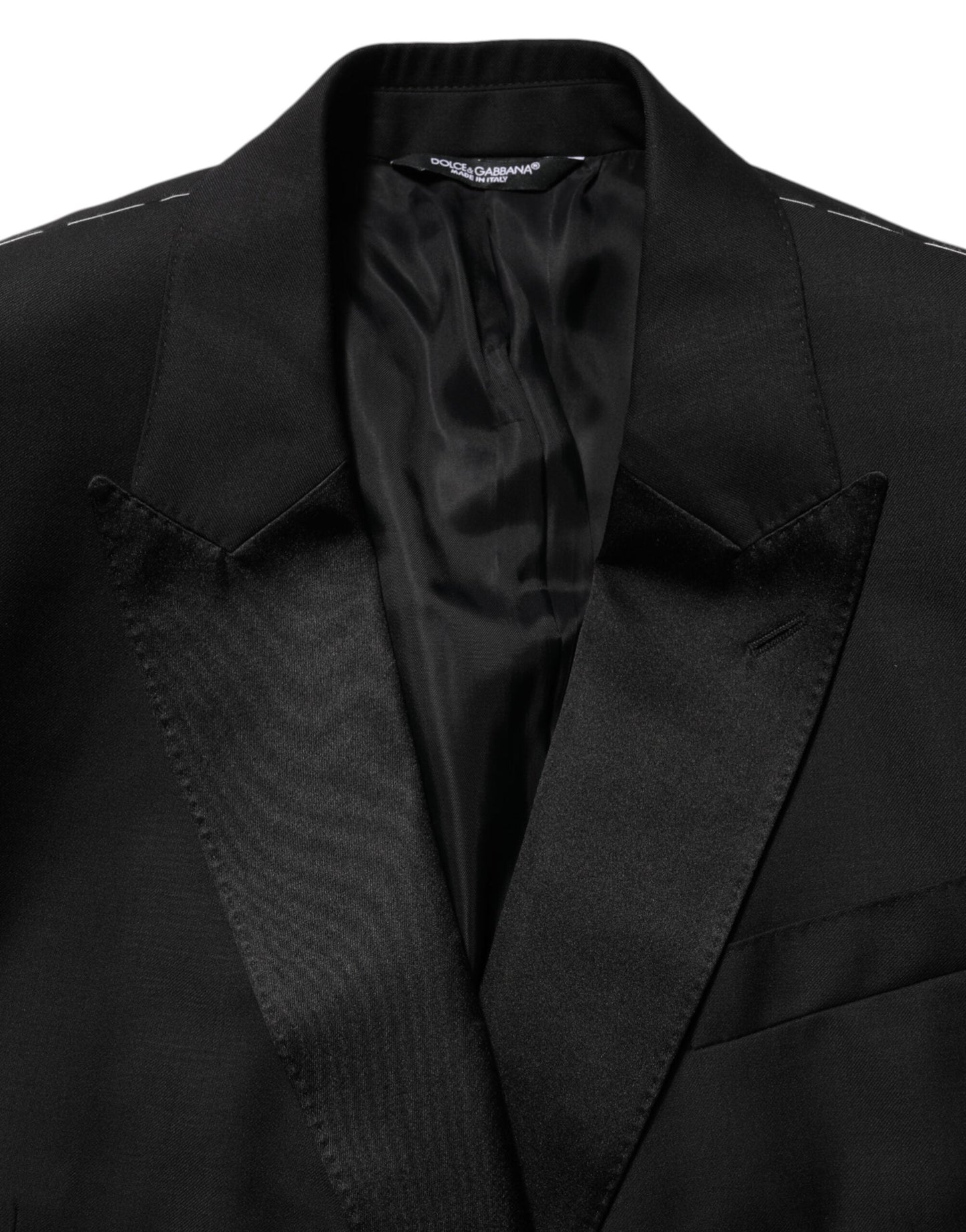 Dolce & Gabbana Black MARTINI Double-Breasted Suit Blazer