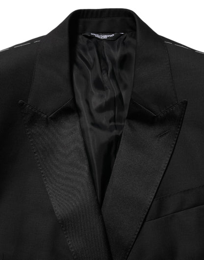 Dolce & Gabbana Black MARTINI Double-Breasted Suit Blazer