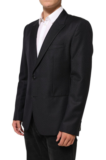 Dolce & Gabbana Black Wool 2 Buttons Suit Jacket Men Blazer