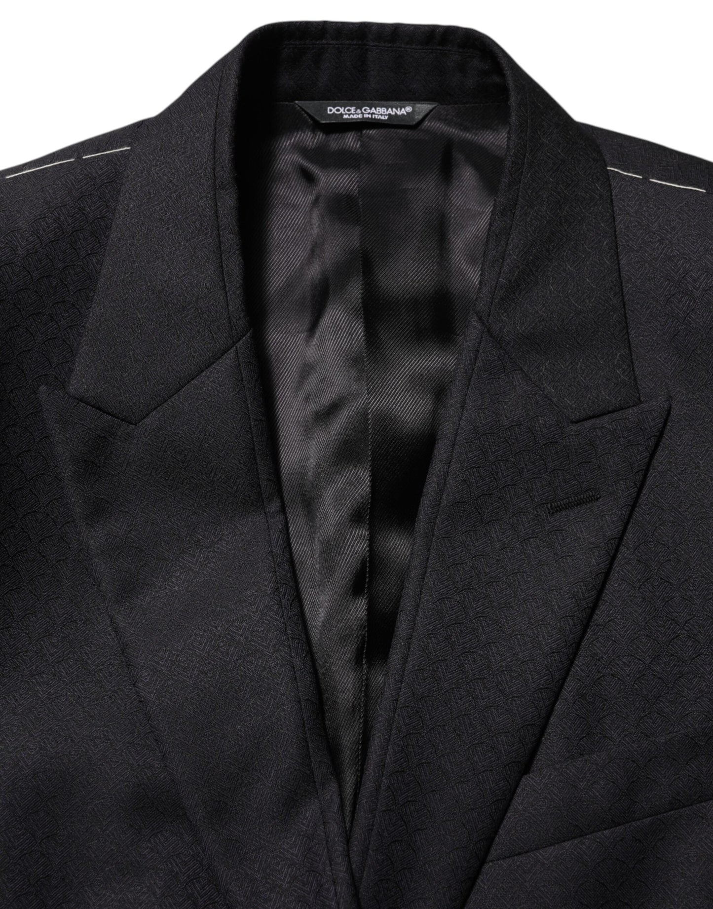 Dolce & Gabbana Black Wool 2 Buttons Suit Jacket Men Blazer