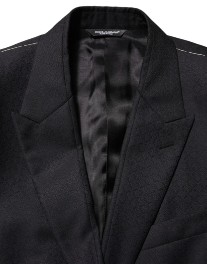 Dolce & Gabbana Black Wool 2 Buttons Suit Jacket Men Blazer