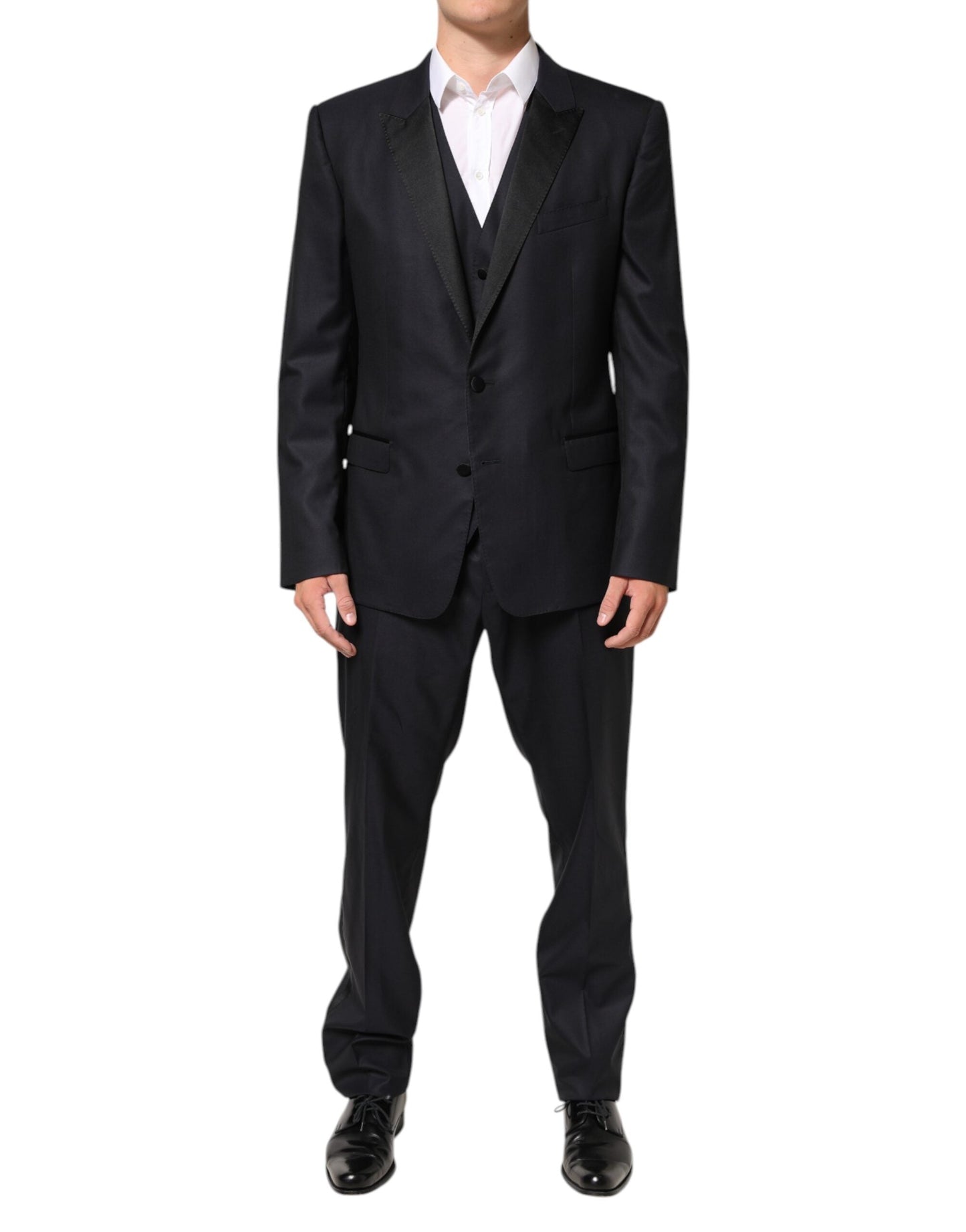 Dolce & Gabbana Black MARTINI 2 Buttons Suit 3 Piece Suit