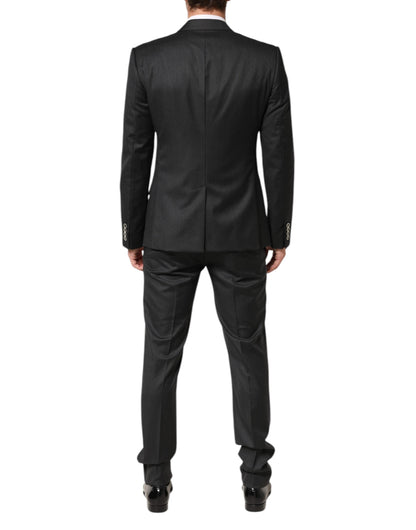 Dolce & Gabbana Black MARTINI 2 Buttons Suit 3 Piece Suit