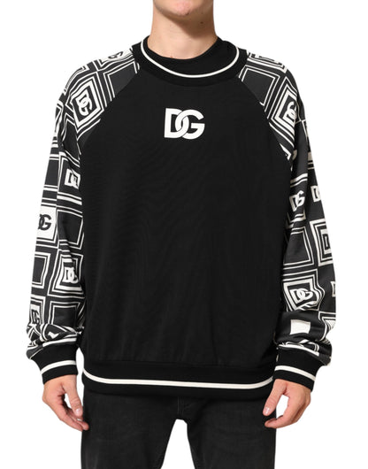 Dolce & Gabbana Black Magnificent DG Logo Sweatshirt Sweater