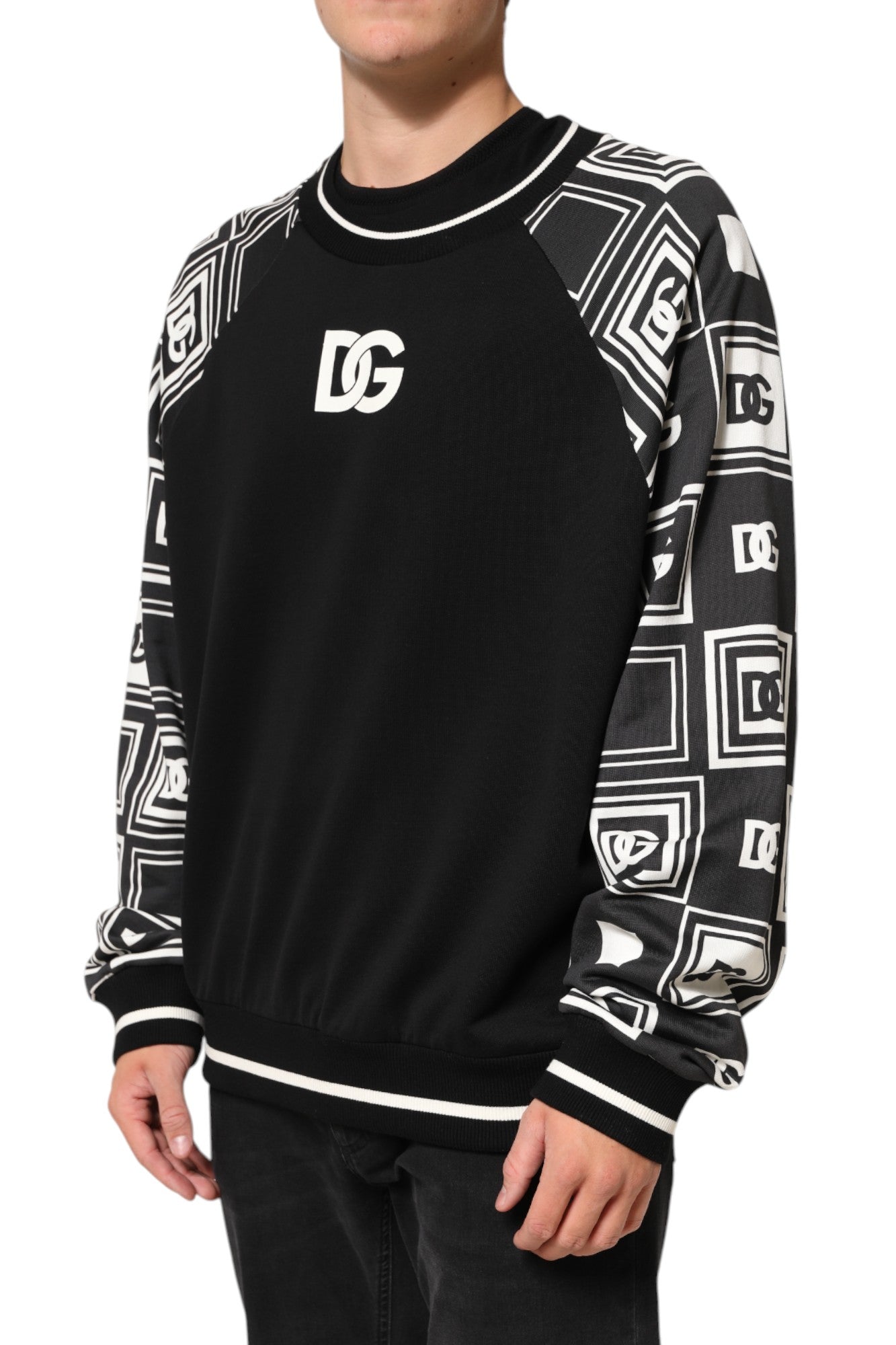 Dolce & Gabbana Black Magnificent DG Logo Sweatshirt Sweater