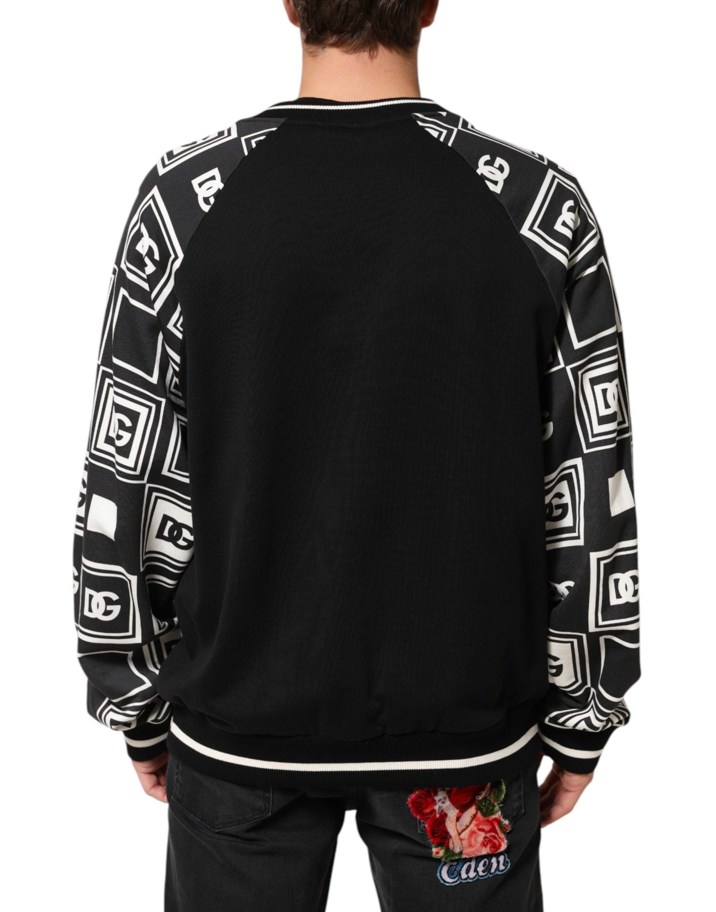 Dolce & Gabbana Black Magnificent DG Logo Sweatshirt Sweater