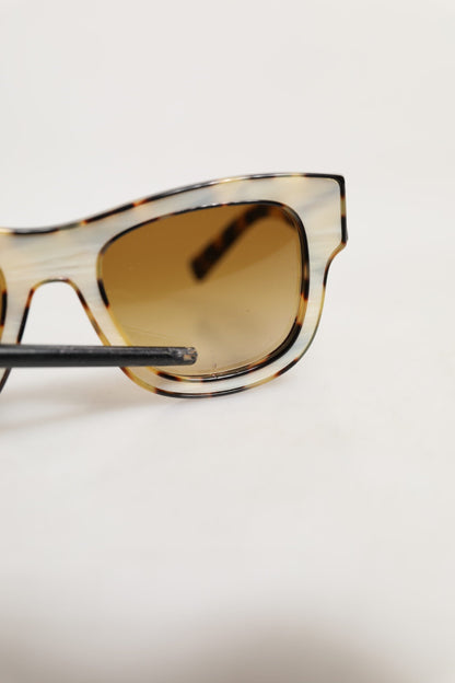 Dolce & Gabbana DG4379F White Tortoiseshell Gradient Acetate Shades Sunglasses