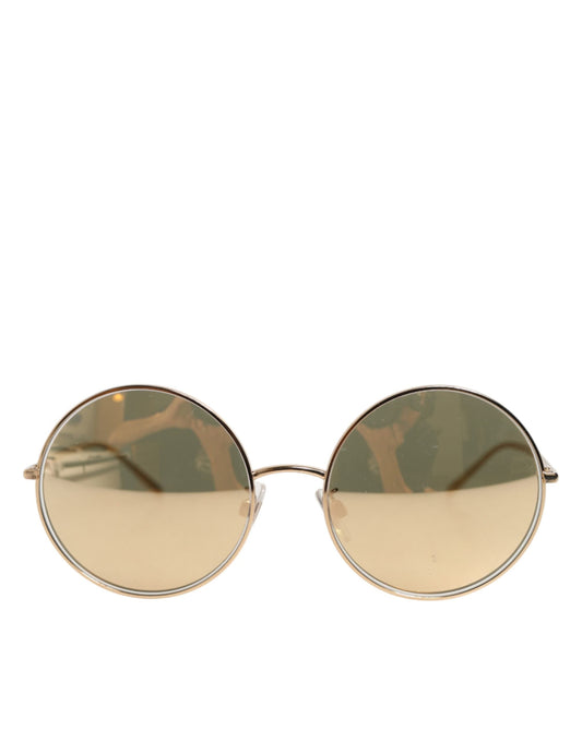 Dolce & Gabbana DG2215K Gold Plated Round Lenses Shade Eyewear Sunglasses