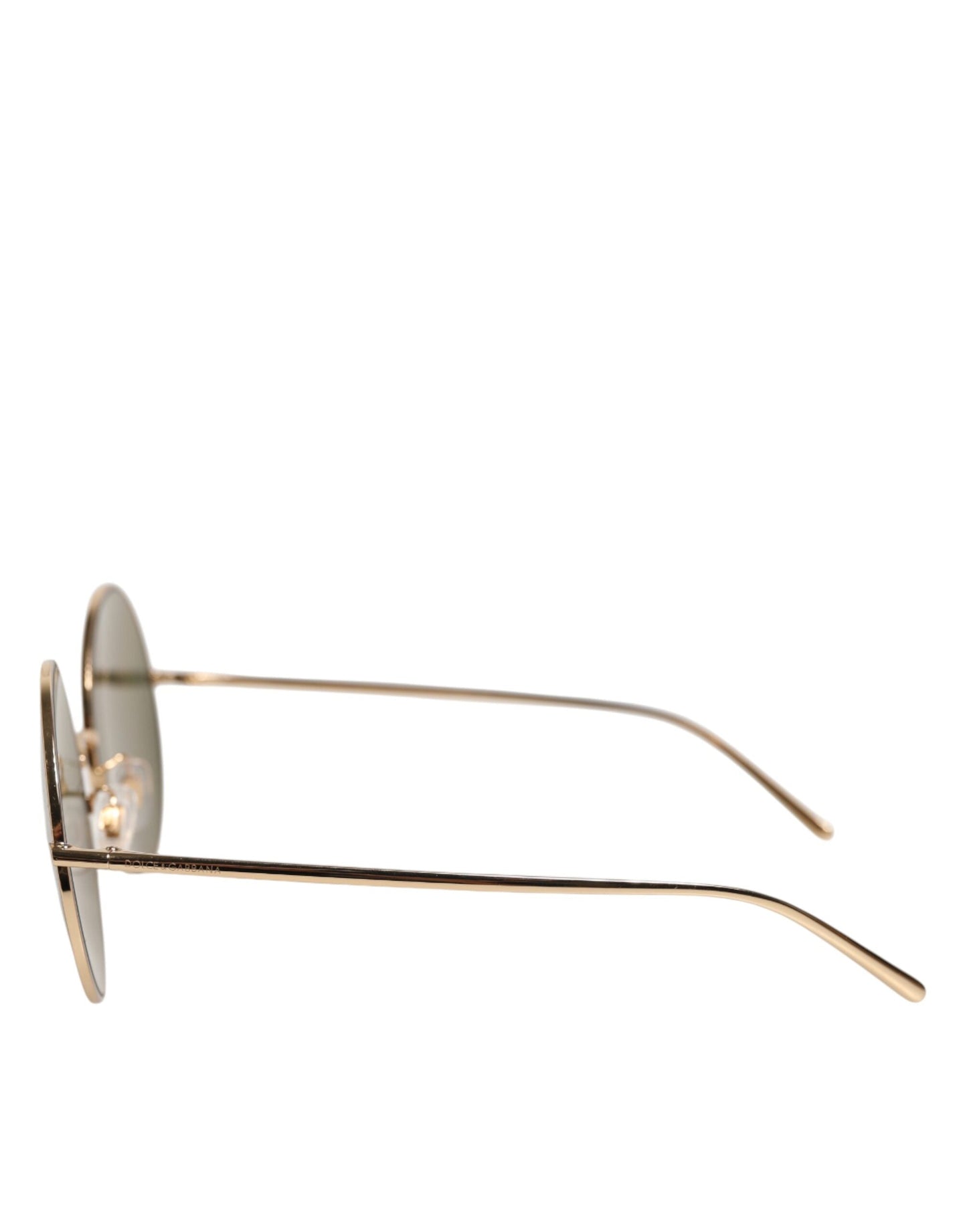 Dolce & Gabbana DG2215K Gold Plated Round Lenses Shade Eyewear Sunglasses