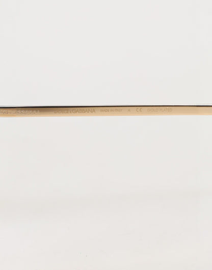 Dolce & Gabbana DG2215K Gold Plated Round Lenses Shade Eyewear Sunglasses