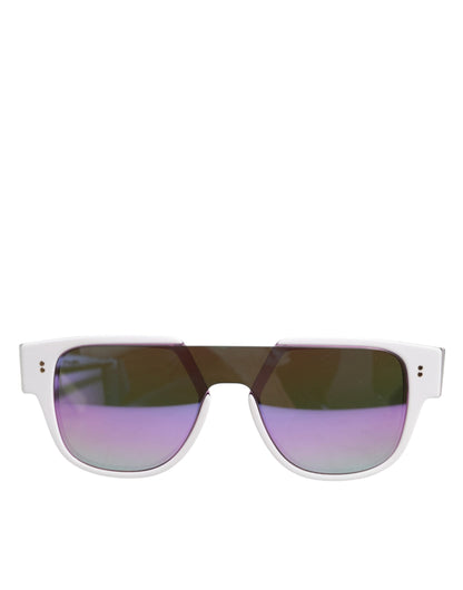 Dolce & Gabbana DG4356F White Acetate Aviator Shades Eyewear Sunglasses
