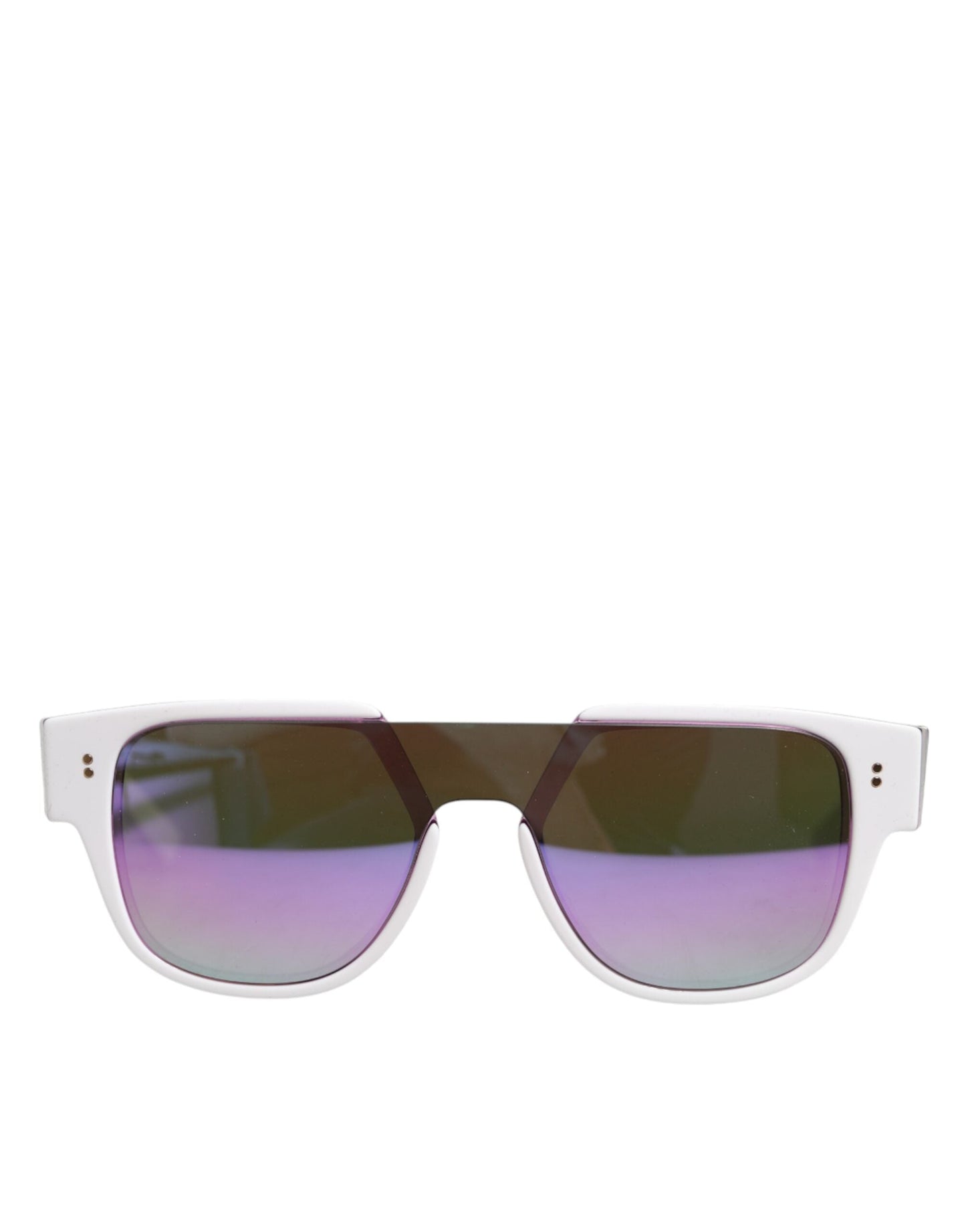 Dolce & Gabbana DG4356F White Acetate Aviator Shades Eyewear Sunglasses