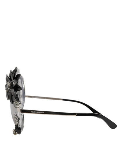 Dolce & Gabbana Transparent DG4292 Round Crystal Flowers Sunglasses