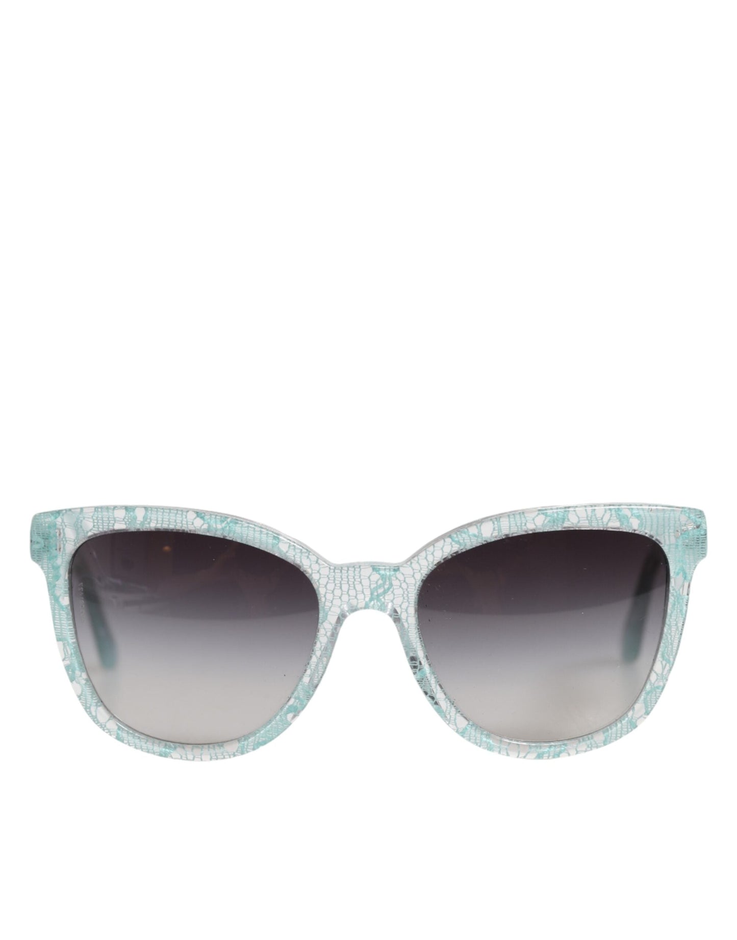 Dolce & Gabbana DG4190 Blue Lace Acetate Rectangle Shades Sunglasses