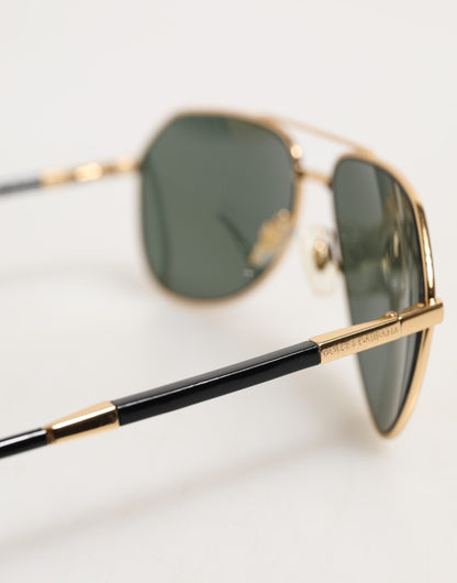 Dolce & Gabbana Gold Edition Aviator Shades Eyewear Sunglasses