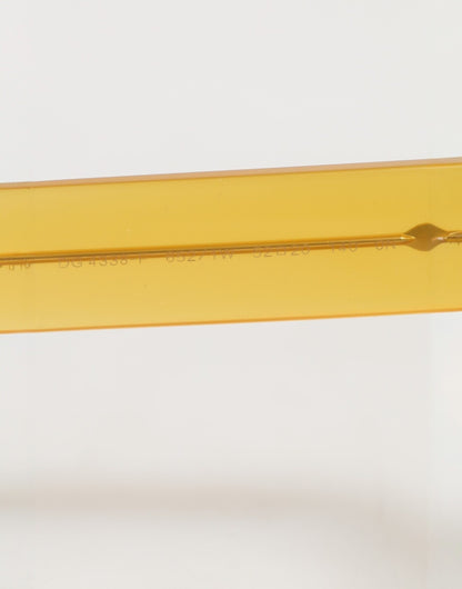 Dolce & Gabbana Yellow Acetate Eccentric Sartorial Sunglasses