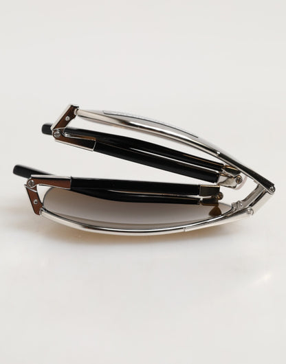 Dolce & Gabbana DG2106K Silver Frame Aviator Shades Eyewear Sunglasses