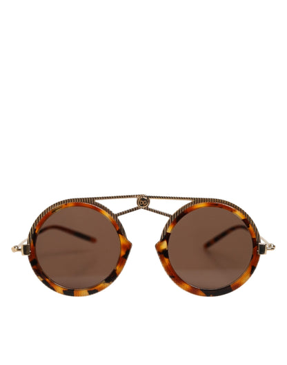 Dolce & Gabbana Gold Havana Frame DG Fatto A Mano Eyewea Sunglasses