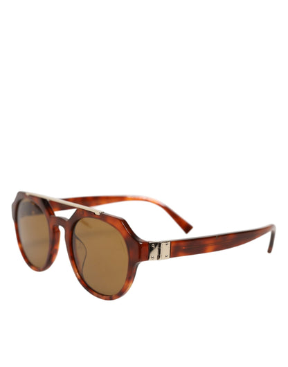 Dolce & Gabbana DG4313F Brown Tortoiseshell Pilot Frame Shades Sunglasses