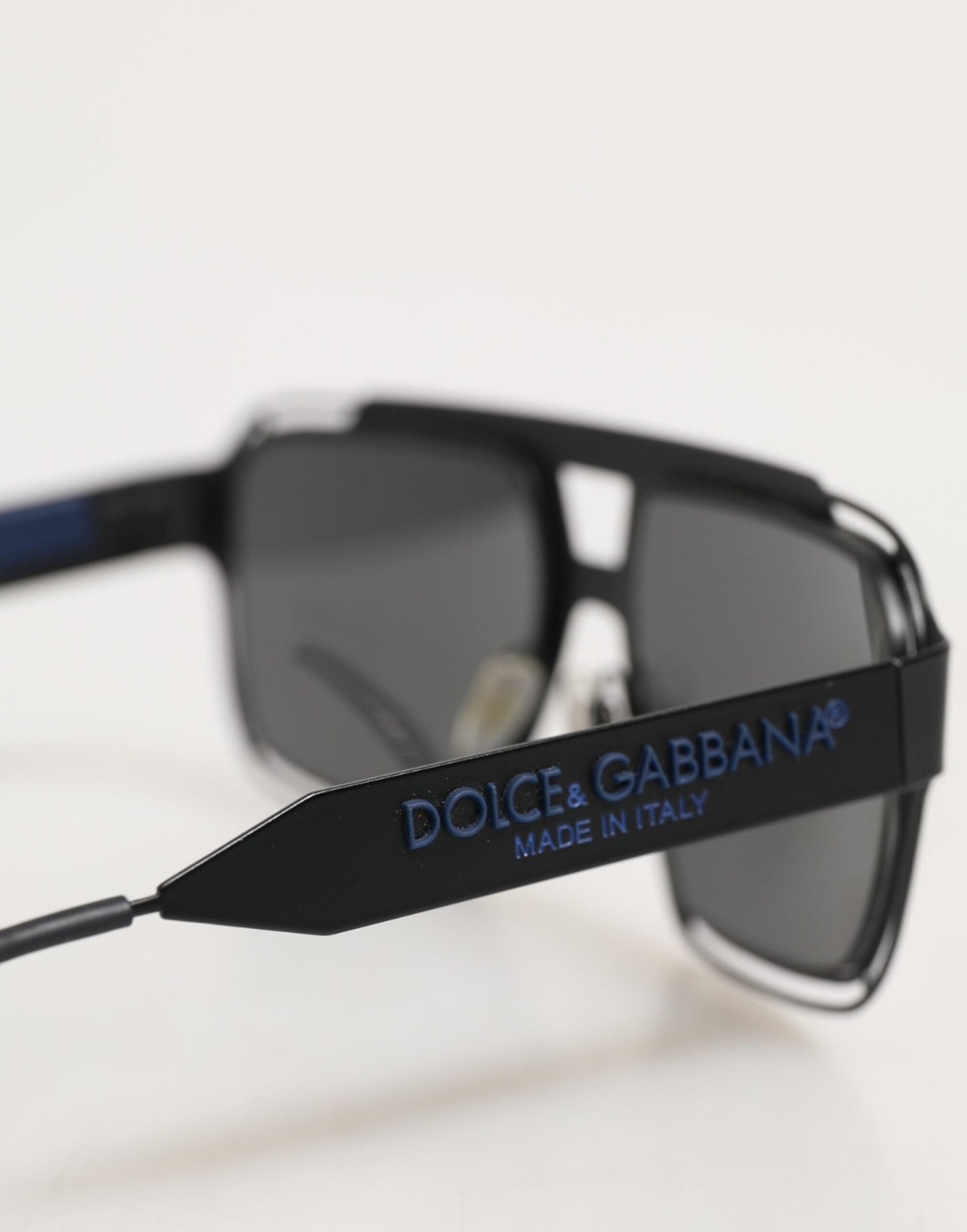 Dolce & Gabbana Black Metal Pilot Frame Shades Eyewear Sunglasses