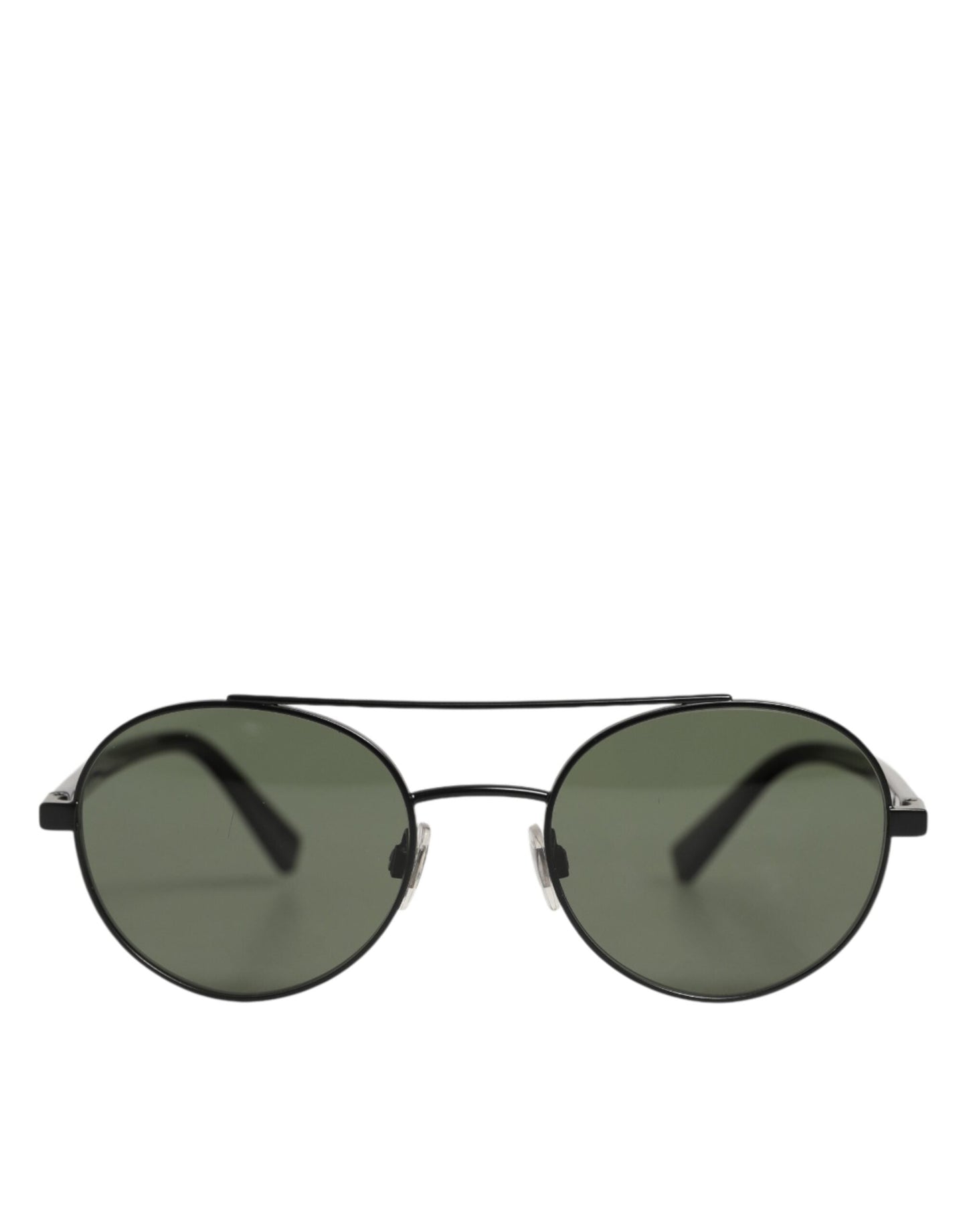 Dolce & Gabbana Matte Black Steel Frame Gray Lens Sunglasses