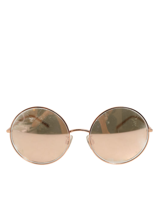 Dolce & Gabbana DG2215K Gold Metal Round Shades Eyewear Sunglasses