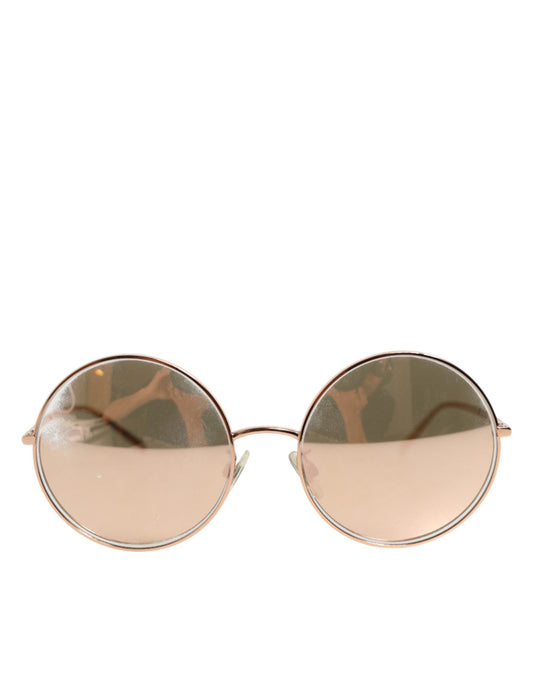 Dolce & Gabbana DG2215K Gold Metal Round Shades Eyewear Sunglasses