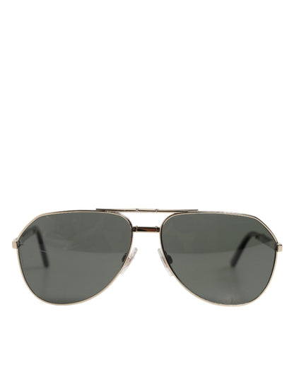 Dolce & Gabbana DG2106K Black Gold Plated Polarized MetalFrame Sunglasses