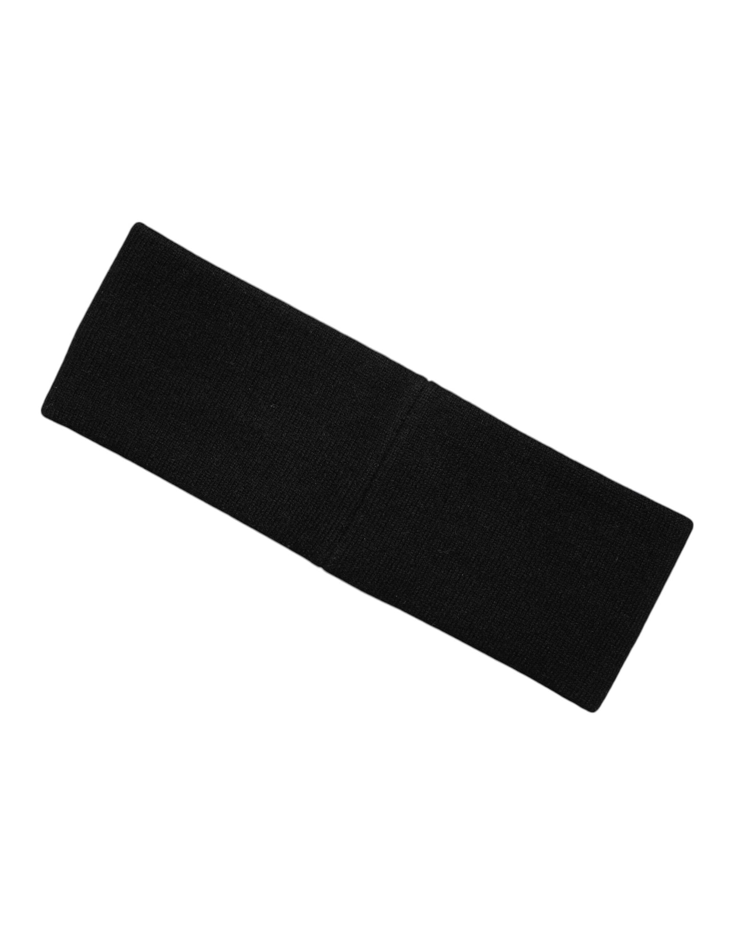 Dolce & Gabbana Black White Cashmere Headband DG Logo One Size Hat