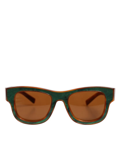 Dolce & Gabbana DG4391 Green Brown Acetate Square Frame Unisex Sunglasses