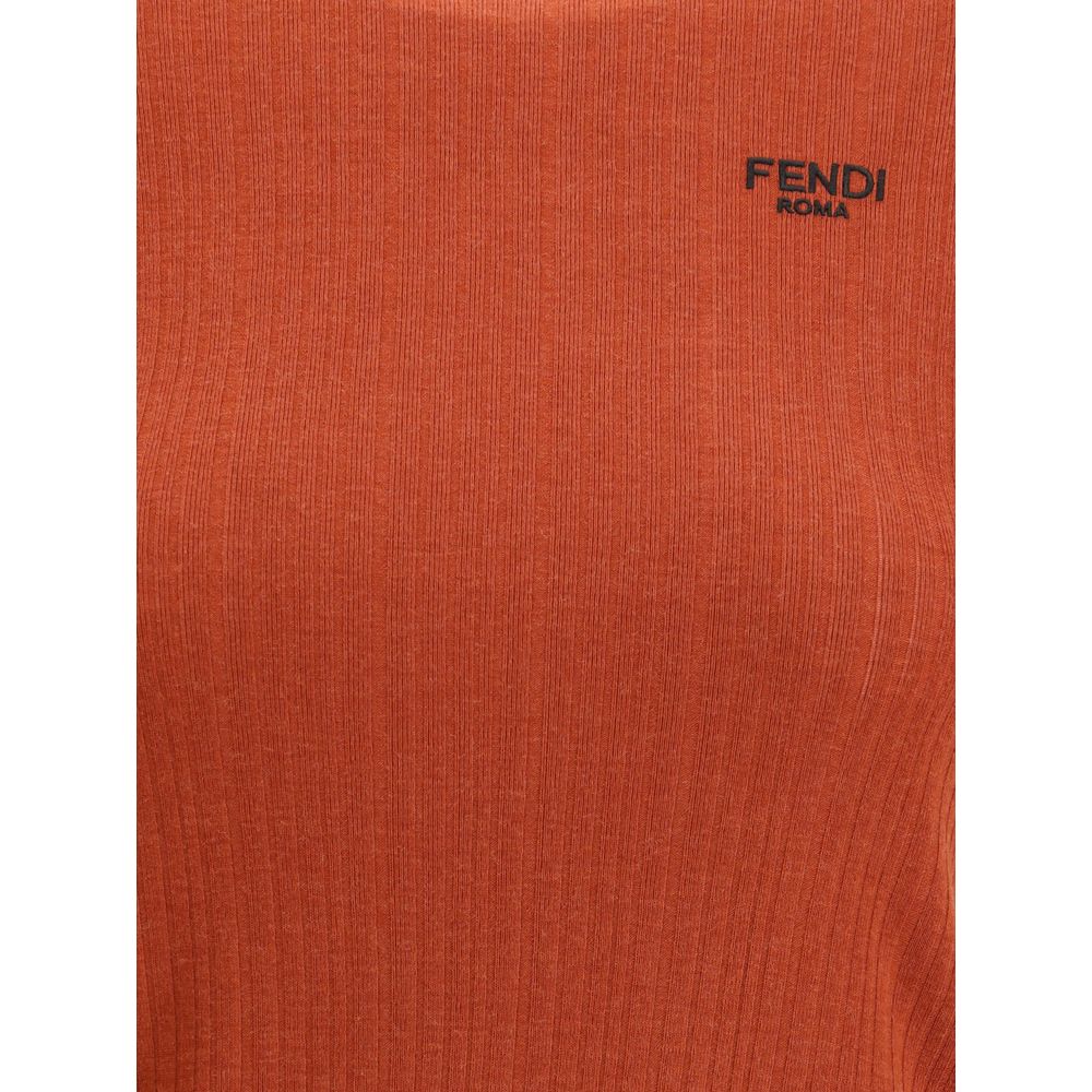 Fendi Short-sleeved Virgin Wool Top