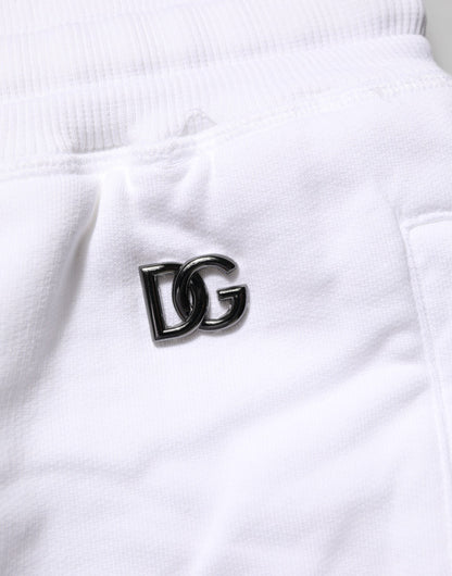 Dolce & Gabbana White Distressed Cotton Men Bermuda Shorts