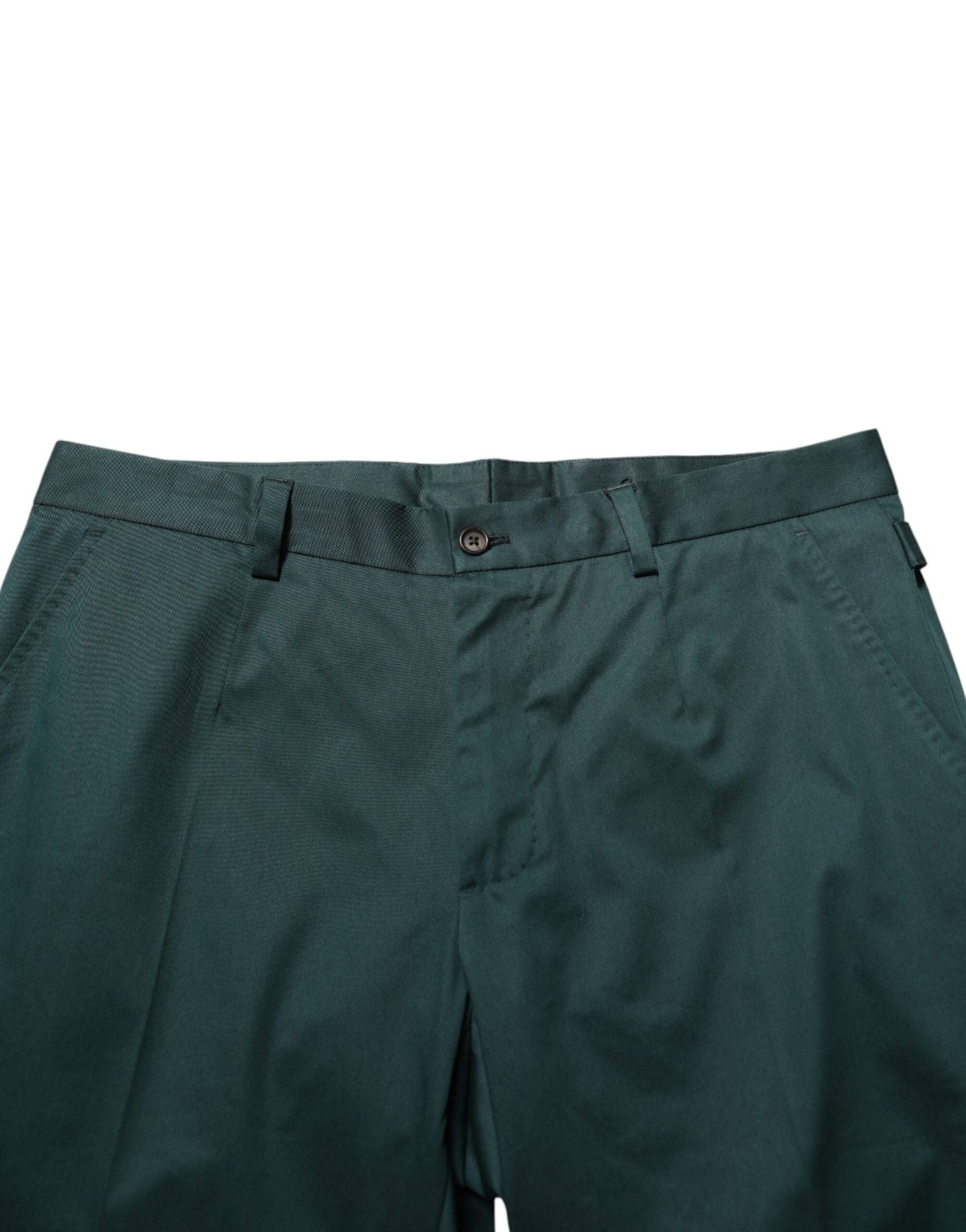 Dolce & Gabbana Green Cotton Formal Dress Men Trouser Pants