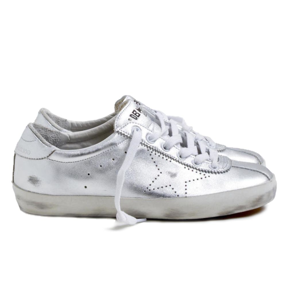 Golden Goose Gray Leather Men Sneaker