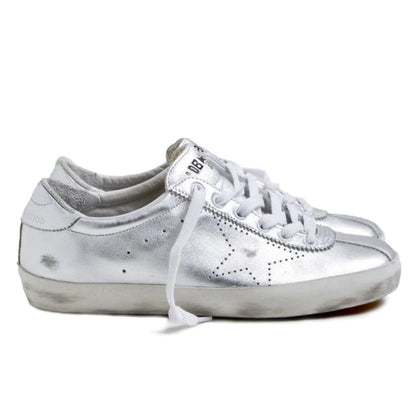 Golden Goose Gray Leather Men Sneaker