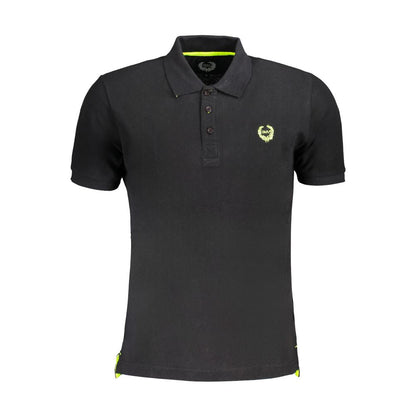 Gianmarco Venturi Black Cotton Polo Shirt