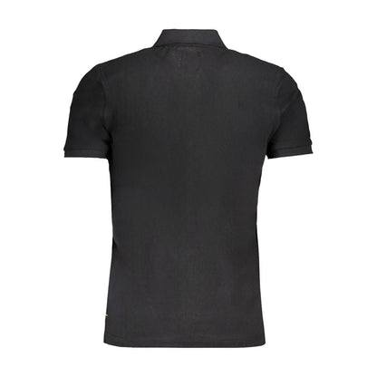 Gianmarco Venturi Black Cotton Polo Shirt