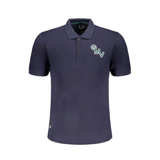 Gianmarco Venturi Blue Cotton Polo Shirt