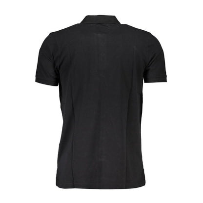 Gianmarco Venturi Black Cotton Polo Shirt