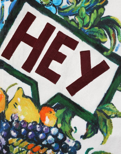 Dolce & Gabbana White Graffiti Print Skinny GOLD Denim Jeans