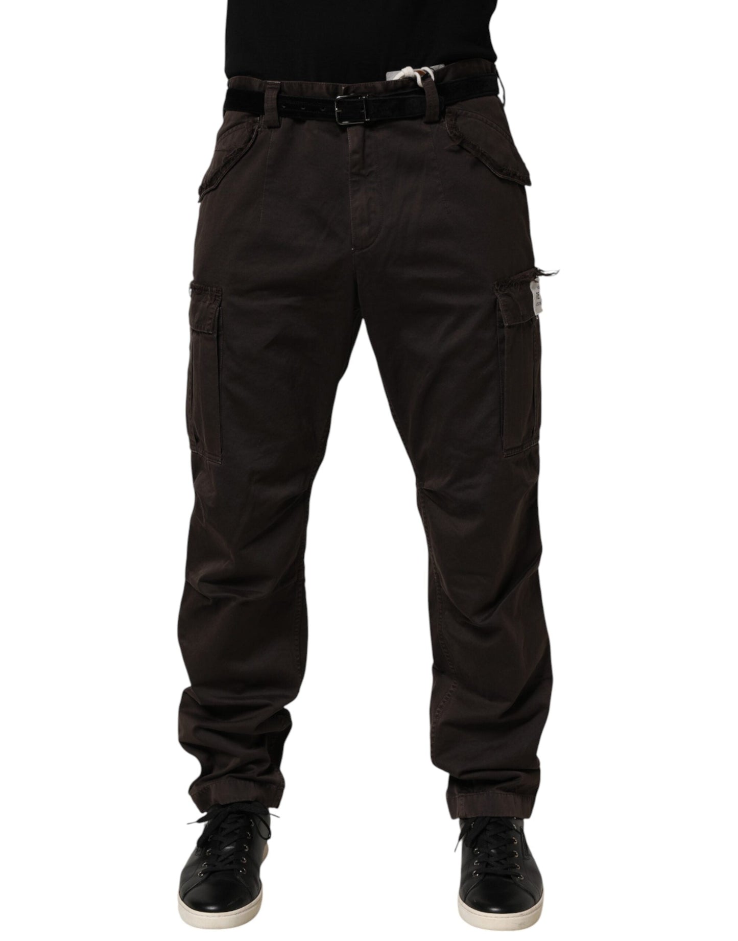 Dolce & Gabbana Brown Re- Edition Cotton Men Cargo Pants