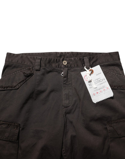 Dolce & Gabbana Brown Re- Edition Cotton Men Cargo Pants