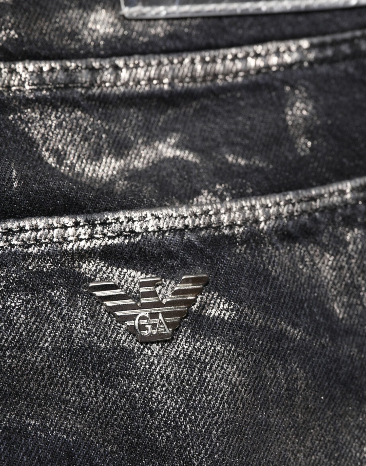 Emporio Armani Black Washed Slim Fit Men Denim Trouser Jeans