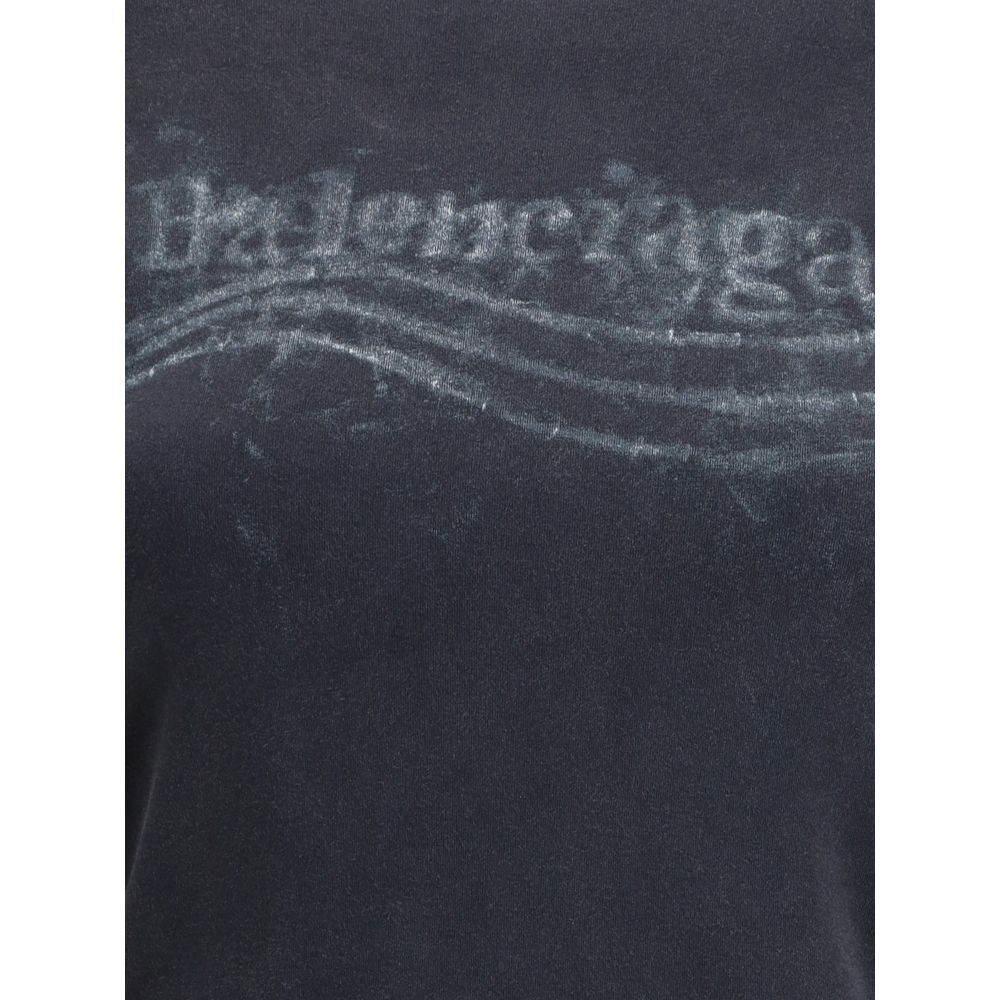 Balenciaga Washed Crayon Political Double-Sleeve T-Shirt