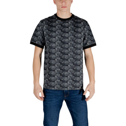 EA7 Emporio Armani Black Cotton T-Shirt