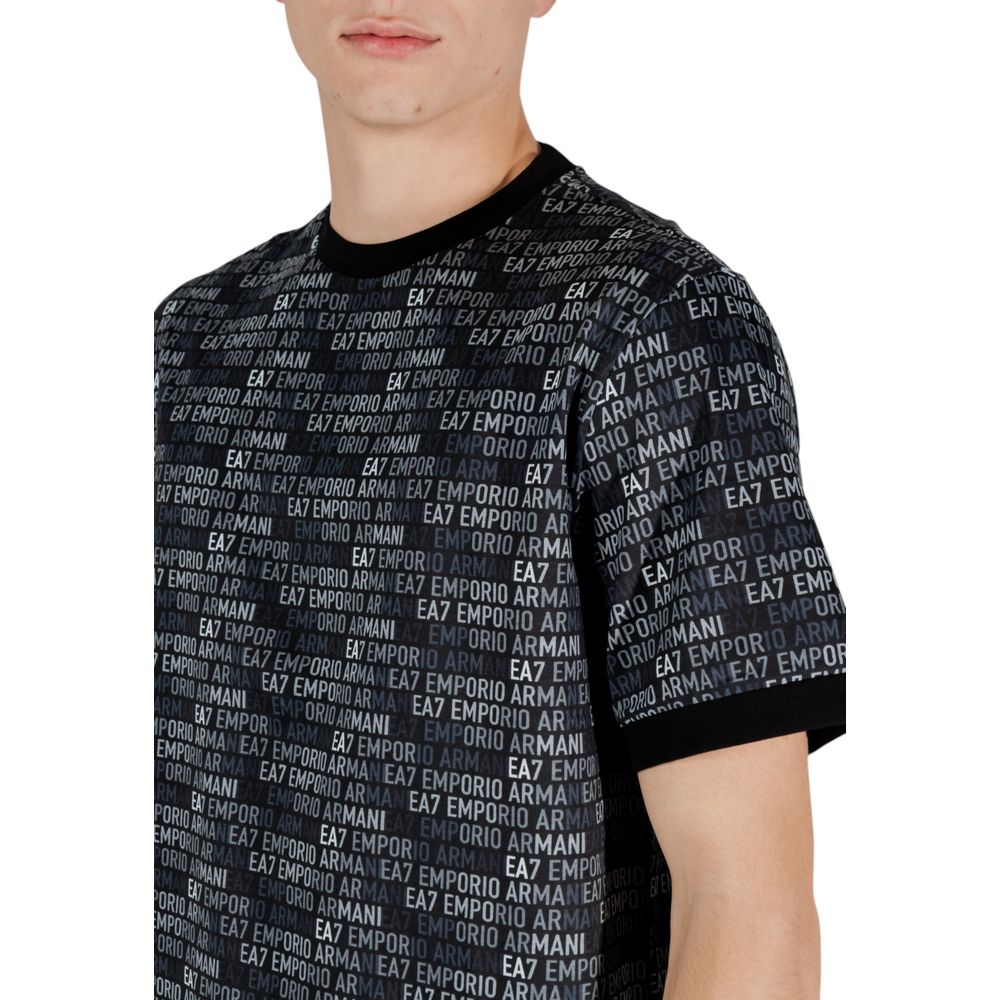 EA7 Emporio Armani Black Cotton T-Shirt