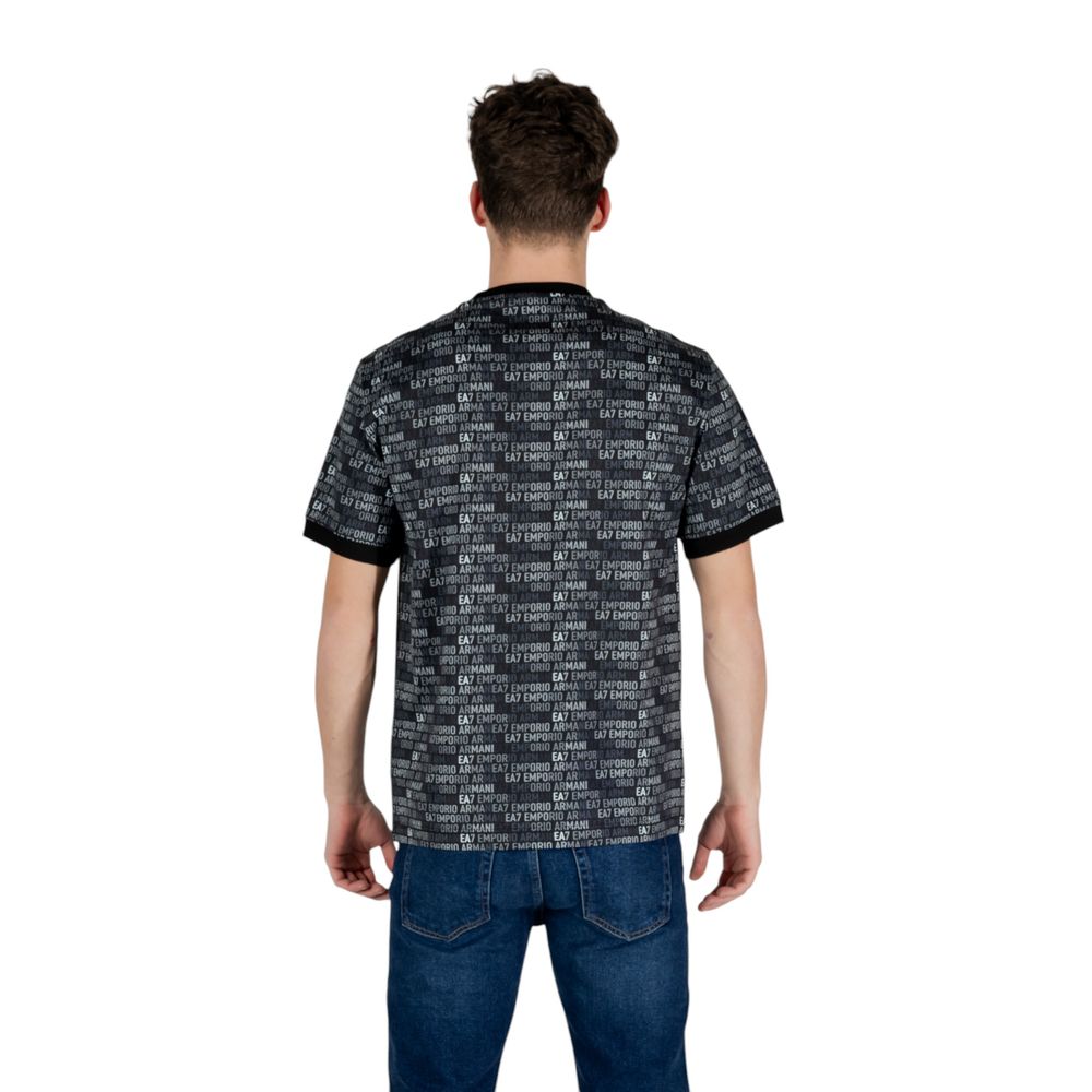 EA7 Emporio Armani Black Cotton T-Shirt