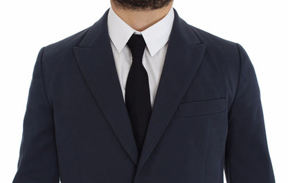 Dolce & Gabbana Blue Cotton Stretch Casual Blazer